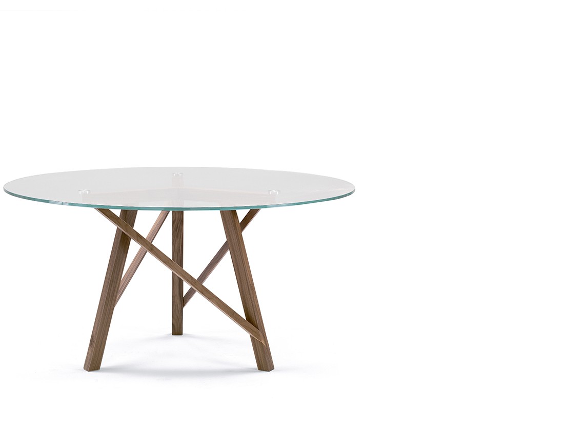 Zeus: tavolo da pranzo piano vetro rotondo | Zeus: round glass top dining table