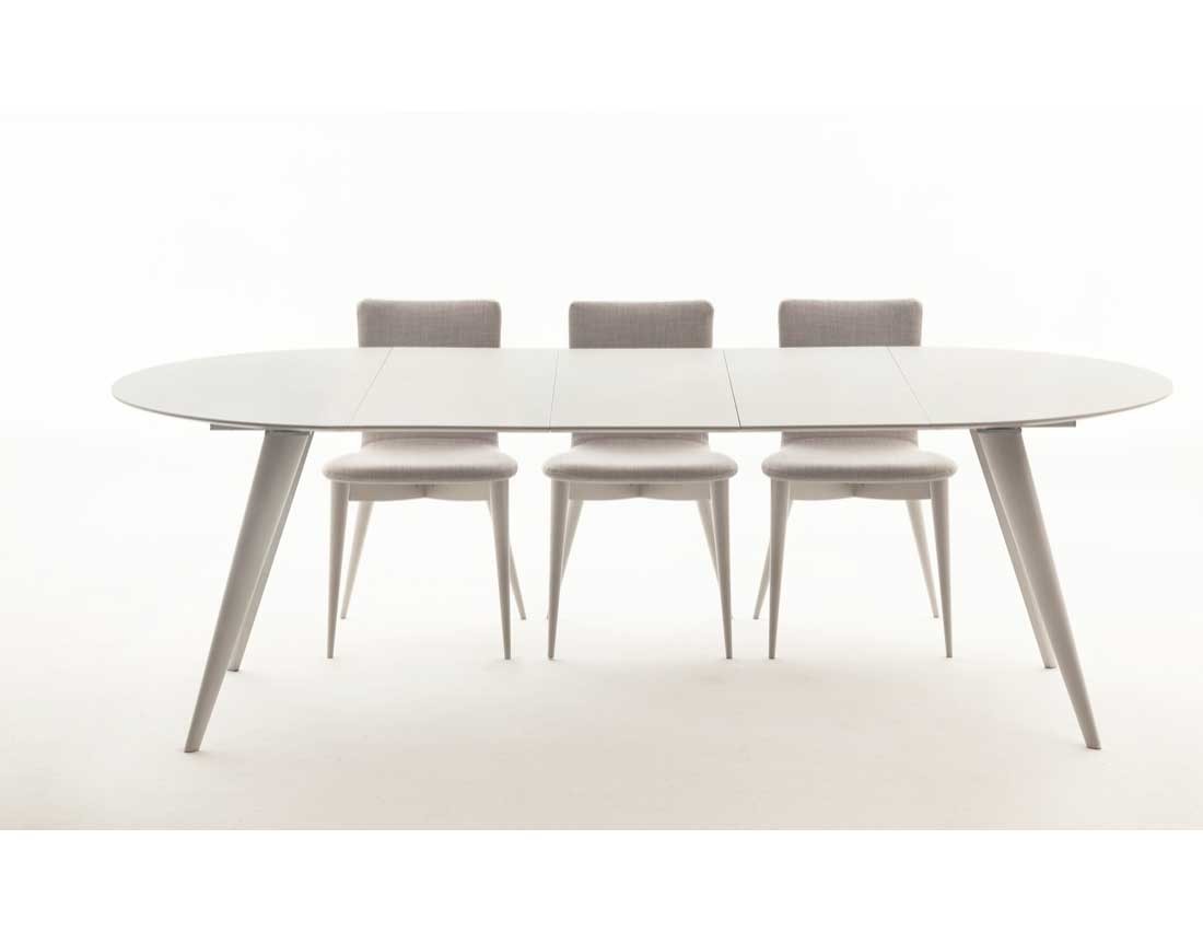 Elegance: tavolo da pranzo rotondo allungabile piano legno | Elegance: round extendable dining table with wooden top
