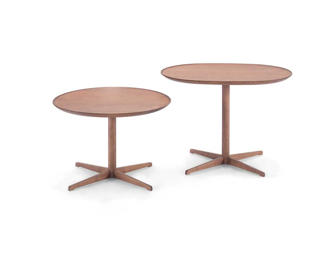 Sky-tavolini-tondo-e-ovale-con-struttura-e-piano-in-frassino-o-noce-canaletto | Sky-round-and-oval-small-tables-with-structure-and-top-in-ash-or-canaletto-walnut
